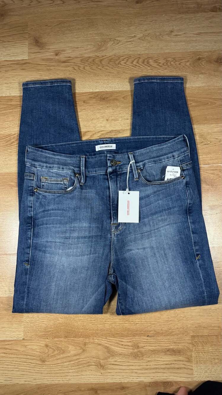 Good American Good Legs Skinny Jeans Blue Size 14/32 NWT
